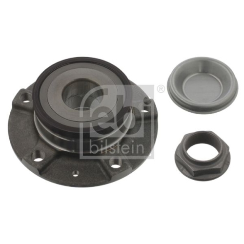 Febi Bilstein 29394 Radlagersatz mit Radnabe, Achsmutter und Staubkappe , 1 St&uuml;ck