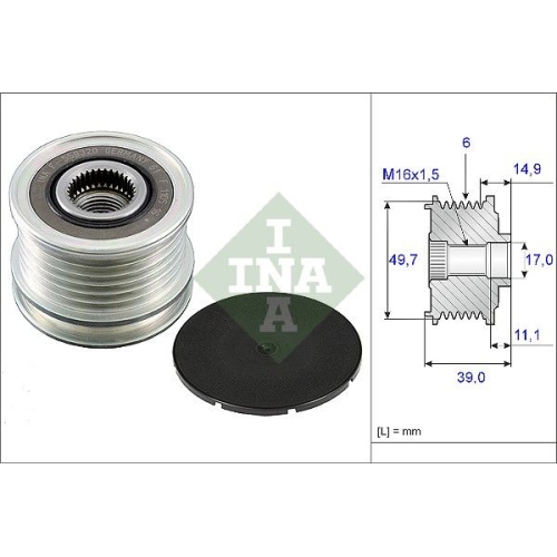 Generatorfreilauf INA 535 0050 10 f&uuml;r CHRYSLER MERCEDES-BENZ JEEP