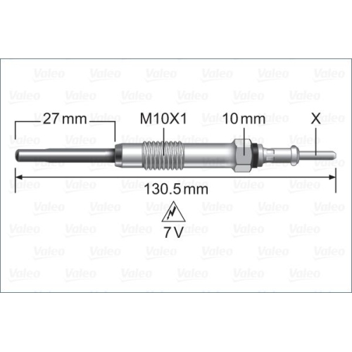 Gl&uuml;hkerze VALEO 345249 f&uuml;r MERCEDES-BENZ