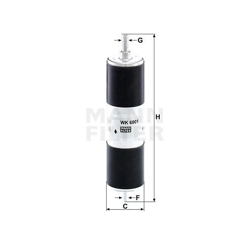 Kraftstofffilter MANN-FILTER WK 6001 f&uuml;r VAG