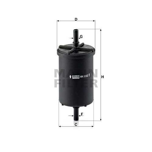 Kraftstofffilter MANN-FILTER WK 6002 f&uuml;r MERCEDES-BENZ NISSAN OPEL RENAULT