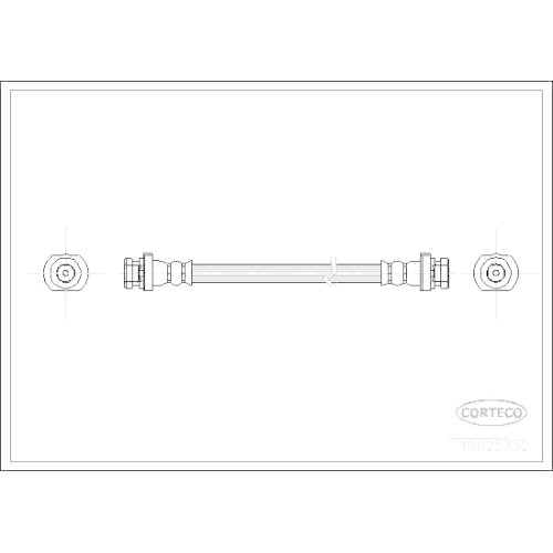 Bremsschlauch CORTECO 19025732 f&uuml;r NISSAN, Hinterachse, Vorderachse