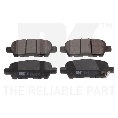 Bremsbelagsatz, Scheibenbremse NK 225221 f&uuml;r NISSAN SUZUKI INFINITI, Hinterachse
