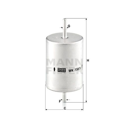 Kraftstofffilter MANN-FILTER WK 730/5 f&uuml;r FORD