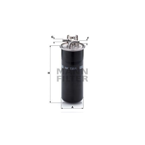 Kraftstofffilter MANN-FILTER WK 735/1 f&uuml;r VAG