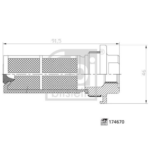 Febi Bilstein 174670 Kraftstofffilter, 1 St&uuml;ck