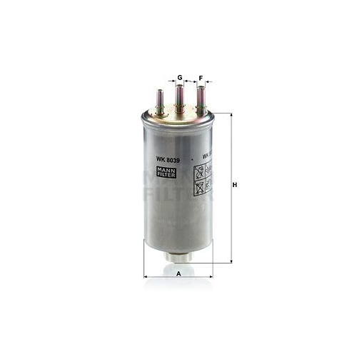 Kraftstofffilter MANN-FILTER WK 8039 f&uuml;r RENAULT