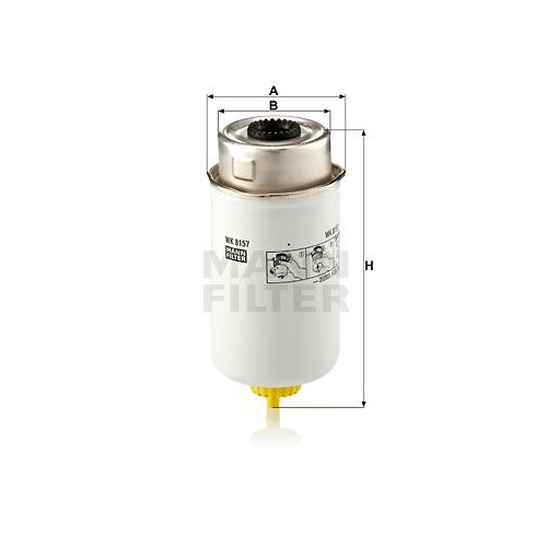 Kraftstofffilter MANN-FILTER WK 8157 f&uuml;r FORD JCB