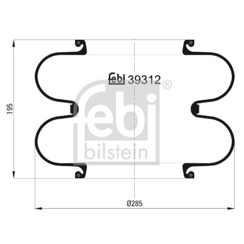 Febi Bilstein 39312 Luftfederbalg , 1 St&uuml;ck