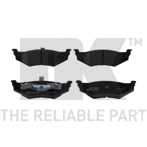 Bremsbelagsatz, Scheibenbremse NK 229317 f&uuml;r CHRYSLER DODGE, Hinterachse