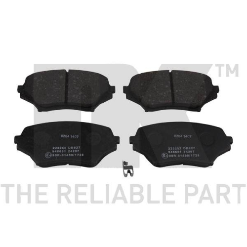 Bremsbelagsatz, Scheibenbremse NK 223252 f&uuml;r MAZDA, Vorderachse