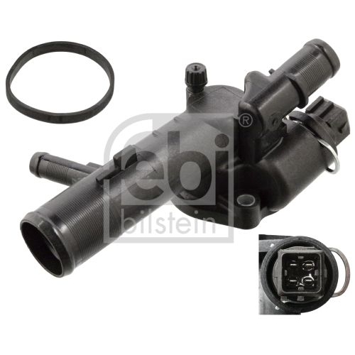 Febi Bilstein 104758 Thermostat mit Geh&auml;use, Dichtung und Temperaturschalter, 1 St&uuml;ck