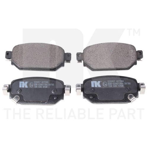 Bremsbelagsatz, Scheibenbremse NK 223267 f&uuml;r MAZDA