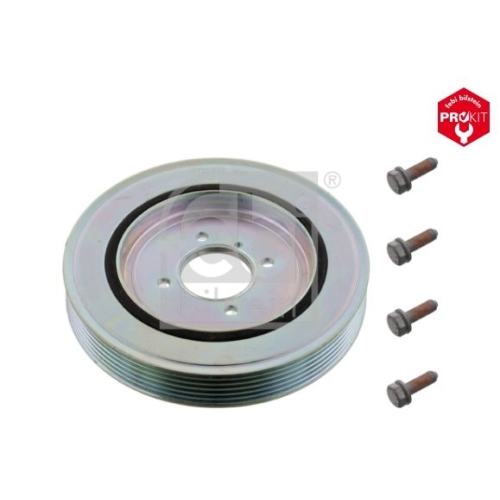 Febi Bilstein 33788 Riemenscheibe (entkoppelt) f&uuml;r Kurbelwelle, mit Schrauben , 1 St&uuml;ck