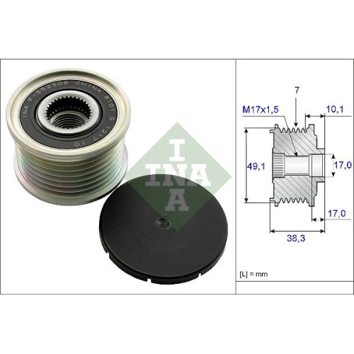 Generatorfreilauf INA 535 0153 10 f&uuml;r FIAT MERCEDES-BENZ NISSAN OPEL RENAULT