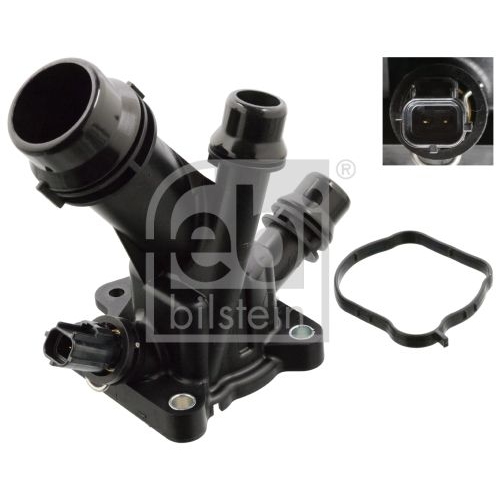 Febi Bilstein 104762 Thermostat mit Geh&auml;use, Dichtung und Temperaturschalter, 1 St&uuml;ck