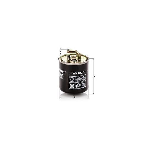 Kraftstofffilter MANN-FILTER WK 842/17 f&uuml;r MERCEDES-BENZ