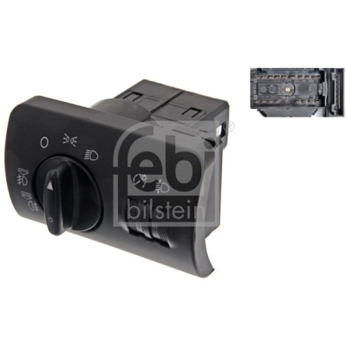 Febi Bilstein 37487 Lichtschalter f&uuml;r Stand-, Abblendlicht, Nebelscheinwerfer und Nebelschlussleuchte , 1 St&uuml;ck, Schwarz