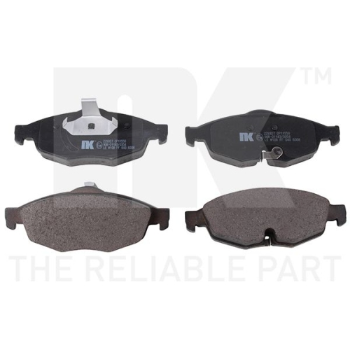 Bremsbelagsatz, Scheibenbremse NK 229327 f&uuml;r CHRYSLER, Vorderachse