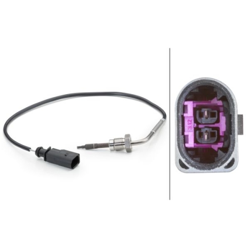 Sensor, Abgastemperatur HELLA 6PT 014 494-101 f&uuml;r AUDI VW