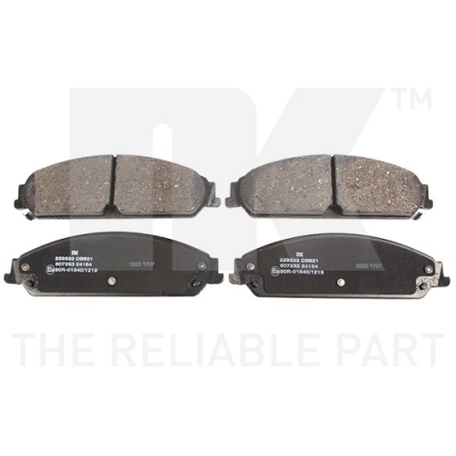 Bremsbelagsatz, Scheibenbremse NK 229333 f&uuml;r CHRYSLER, Vorderachse