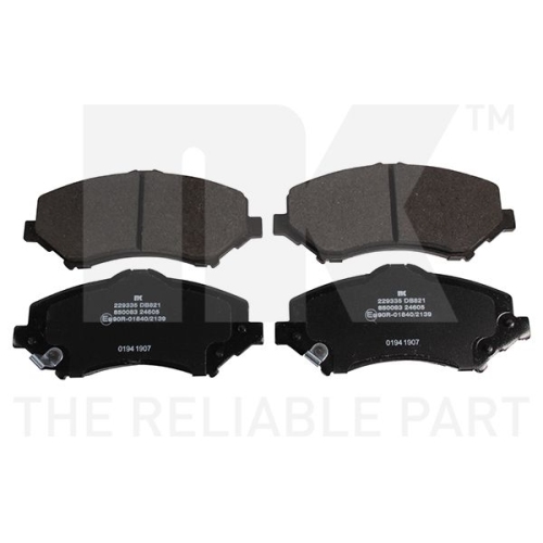 Bremsbelagsatz, Scheibenbremse NK 229335 f&uuml;r CHRYSLER DODGE FIAT LANCIA VW JEEP