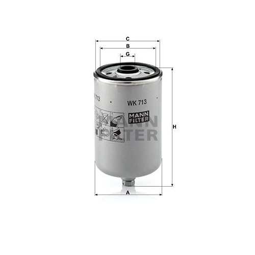 Kraftstofffilter MANN-FILTER WK 713 f&uuml;r VOLVO