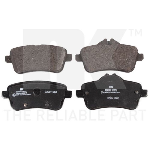 Bremsbelagsatz, Scheibenbremse NK 223396 f&uuml;r MERCEDES-BENZ, Hinterachse