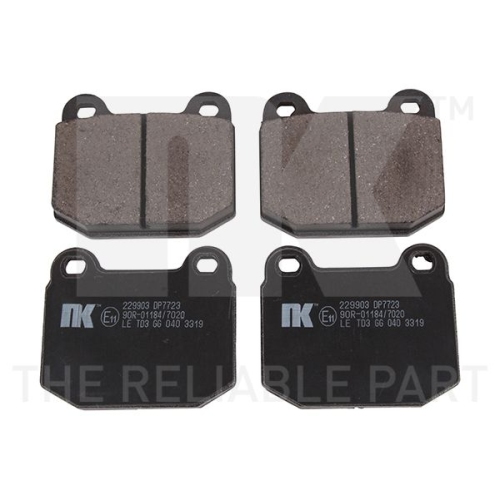 Bremsbelagsatz, Scheibenbremse NK 229903 f&uuml;r OPEL VAUXHALL LOTUS, Vorderachse