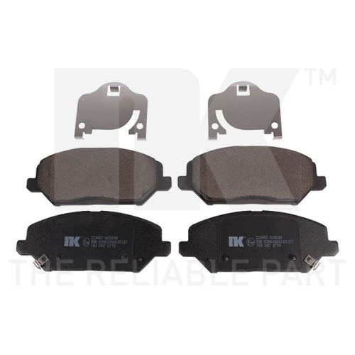Bremsbelagsatz, Scheibenbremse NK 223462 f&uuml;r HYUNDAI KIA, Vorderachse
