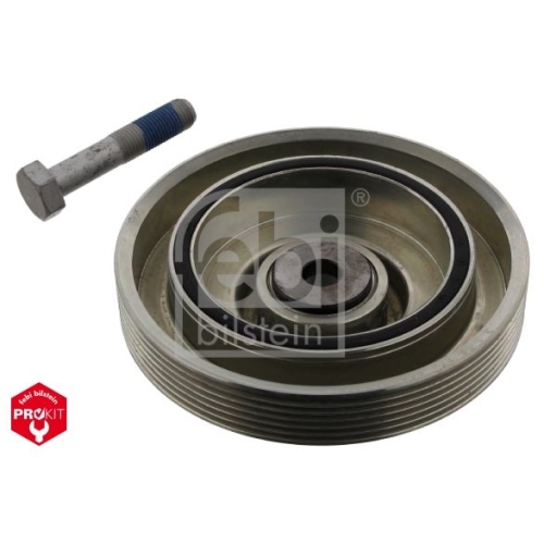 Febi Bilstein 33809 Riemenscheibe (entkoppelt) f&uuml;r Kurbelwelle, mit Schraube , 1 St&uuml;ck