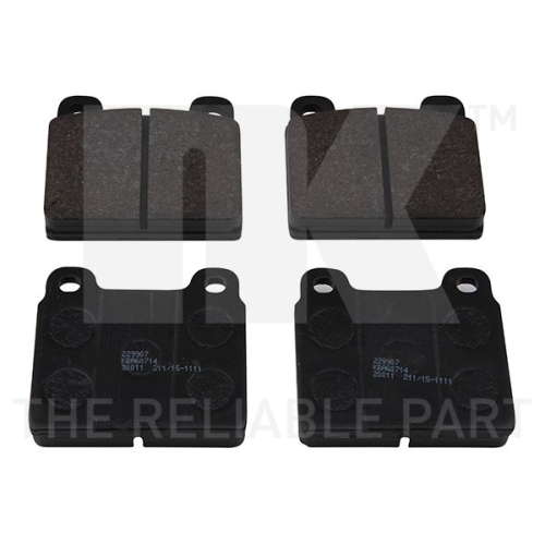 Bremsbelagsatz, Scheibenbremse NK 229907 f&uuml;r ALFA ROMEO BEDFORD BMW OPEL VW