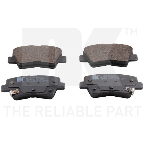 Bremsbelagsatz, Scheibenbremse NK 223531 f&uuml;r SSANGYONG HYUNDAI KIA, Hinterachse
