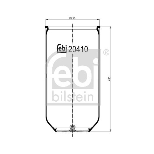 Febi Bilstein 20410 Luftfederbalg ohne Kolben , 1 St&uuml;ck