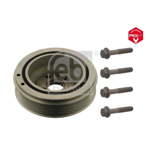 Febi Bilstein 33814 Riemenscheibe (entkoppelt) f&uuml;r Kurbelwelle, mit Schrauben , 1 St&uuml;ck