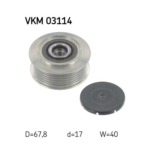 Generatorfreilauf SKF VKM 03114 f&uuml;r AUDI SEAT SKODA VOLVO VW