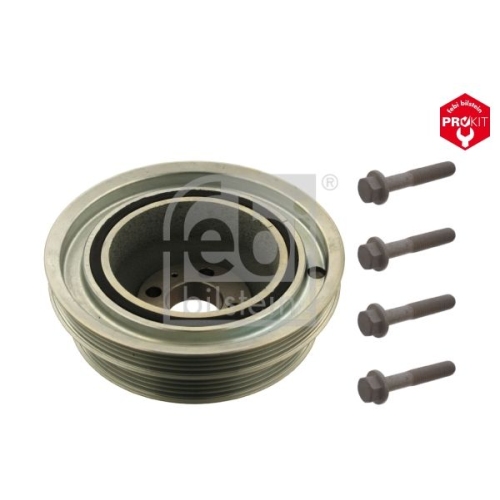 Febi Bilstein 33815 Riemenscheibe (entkoppelt) f&uuml;r Kurbelwelle, mit Schrauben , 1 St&uuml;ck