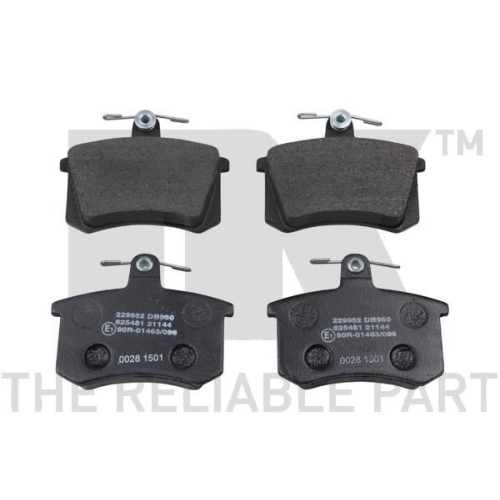 Bremsbelagsatz, Scheibenbremse NK 229952 f&uuml;r ALFA ROMEO AUDI FIAT LANCIA VW