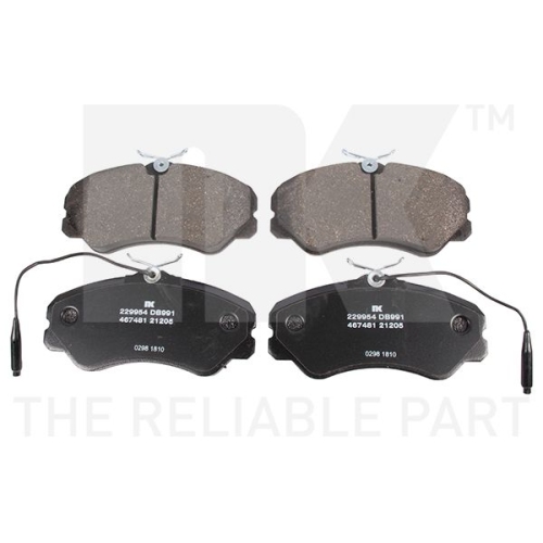 Bremsbelagsatz, Scheibenbremse NK 229954 f&uuml;r ALFA ROMEO CITRO&Euml;N FIAT LANCIA
