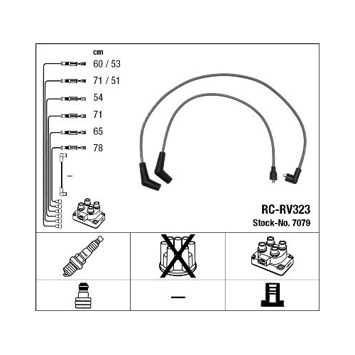 Z&uuml;ndleitungssatz NGK 7079 f&uuml;r