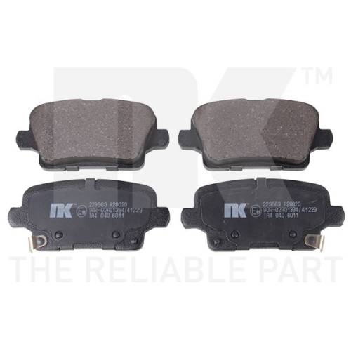 Bremsbelagsatz, Scheibenbremse NK 223663 f&uuml;r OPEL VAUXHALL, Hinterachse