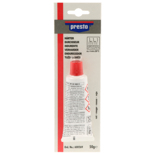 H&auml;rter, Spachtelmasse PRESTO 600269 presto H&auml;rter rot 50 gebl.