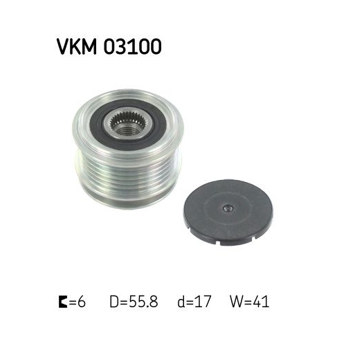 Generatorfreilauf SKF VKM 03100 f&uuml;r AUDI FORD SEAT SKODA VW