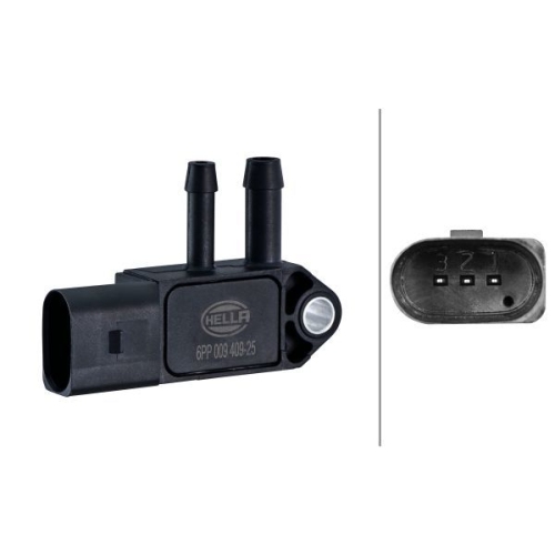 Sensor, Abgasdruck HELLA 6PP 009 409-251 f&uuml;r AUDI SEAT SKODA VW