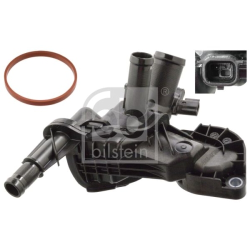 Febi Bilstein 104791 Thermostat mit Geh&auml;use, Dichtung und Temperaturschalter, 1 St&uuml;ck