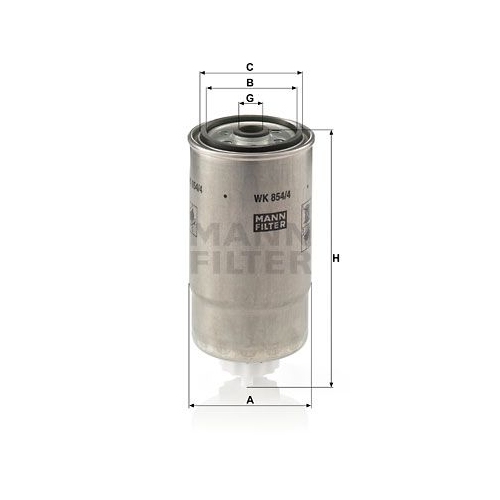 Kraftstofffilter MANN-FILTER WK 854/4 f&uuml;r CITRO&Euml;N FIAT PEUGEOT