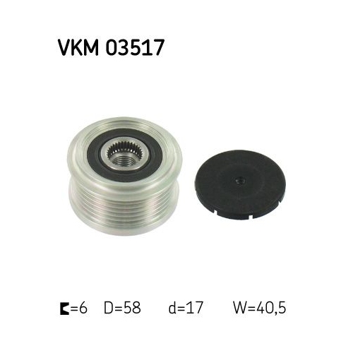 Generatorfreilauf SKF VKM 03517 f&uuml;r OPEL VAUXHALL