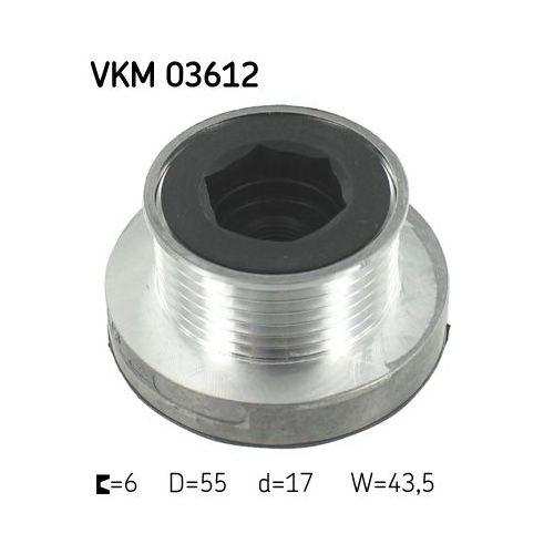Generatorfreilauf SKF VKM 03612 f&uuml;r RENAULT