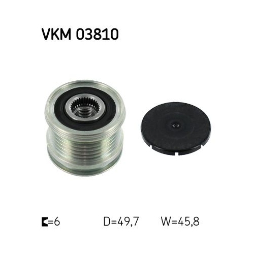 Generatorfreilauf SKF VKM 03810 f&uuml;r MERCEDES-BENZ