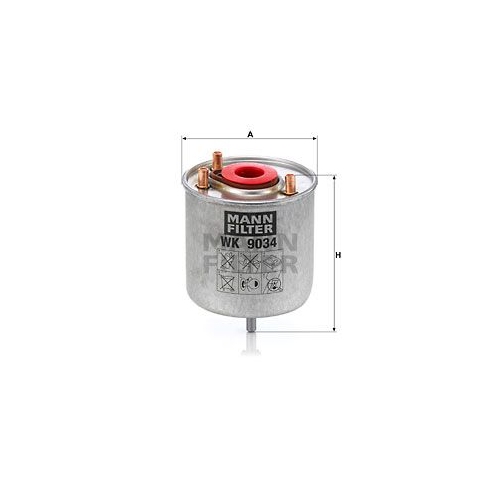 Kraftstofffilter MANN-FILTER WK 9034 z f&uuml;r CITRO&Euml;N FIAT MITSUBISHI PEUGEOT